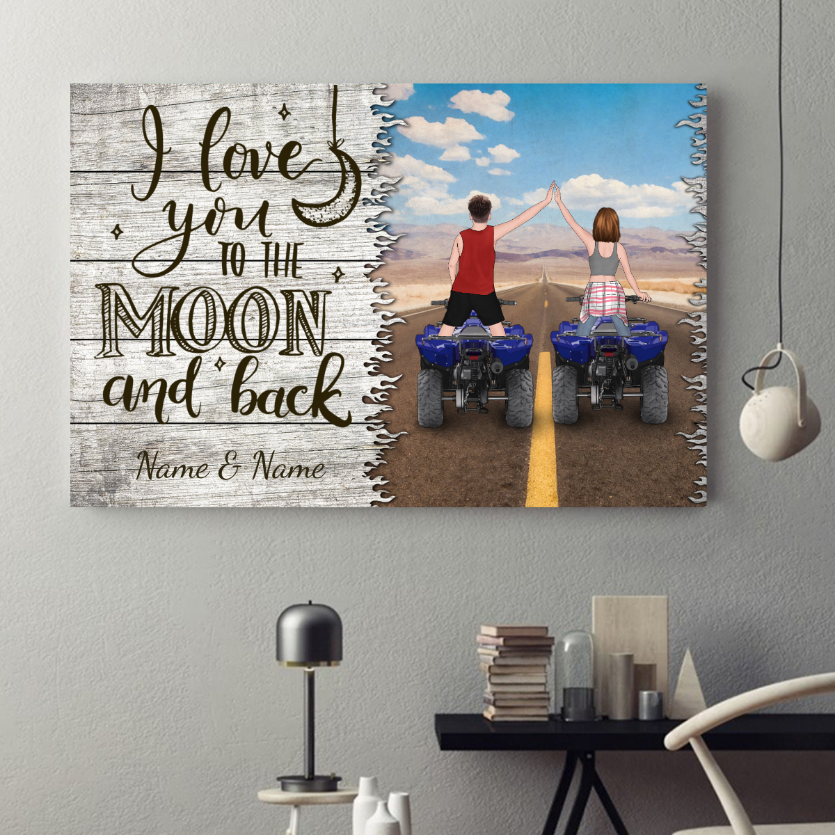 89Customized ATV Couple Horizontal Poster