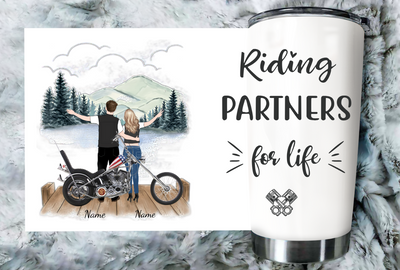 Biker Couple Tumbler