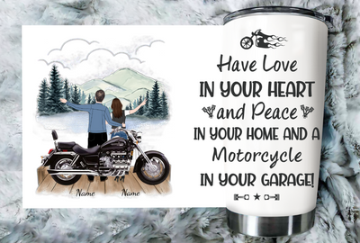 Biker Couple Tumbler
