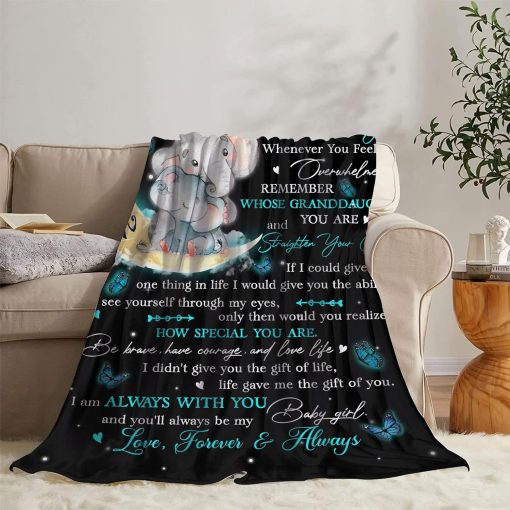 Fastpeace Granddaughter Gifts from Grandma Grandpa, Granddaughter Blanket, to Granddaughter Blanket, Birthday - Christmas - Xmas - New Year Gifts Idea, Throw Blankets for Graduation