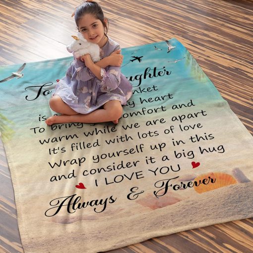 Fastpeace Daughter Gifts from Mom Dad - to My Daughter Blanket for Daughter - Merry Christmas, Xmas Gifts, Birthday, Graduation Gifts for Daughter - Best Gift Ideas for Daughter Throw Blanket